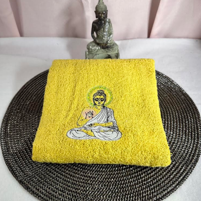 Serviette de toilette motif zen
