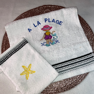 Serviette d'invité et gant